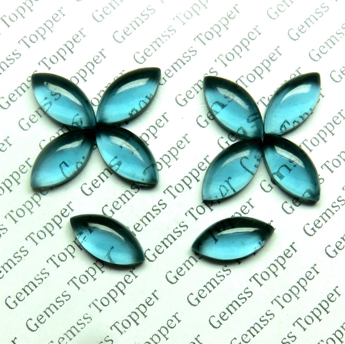 London Blue Topaz 7x14 mm Marquise Cabochon